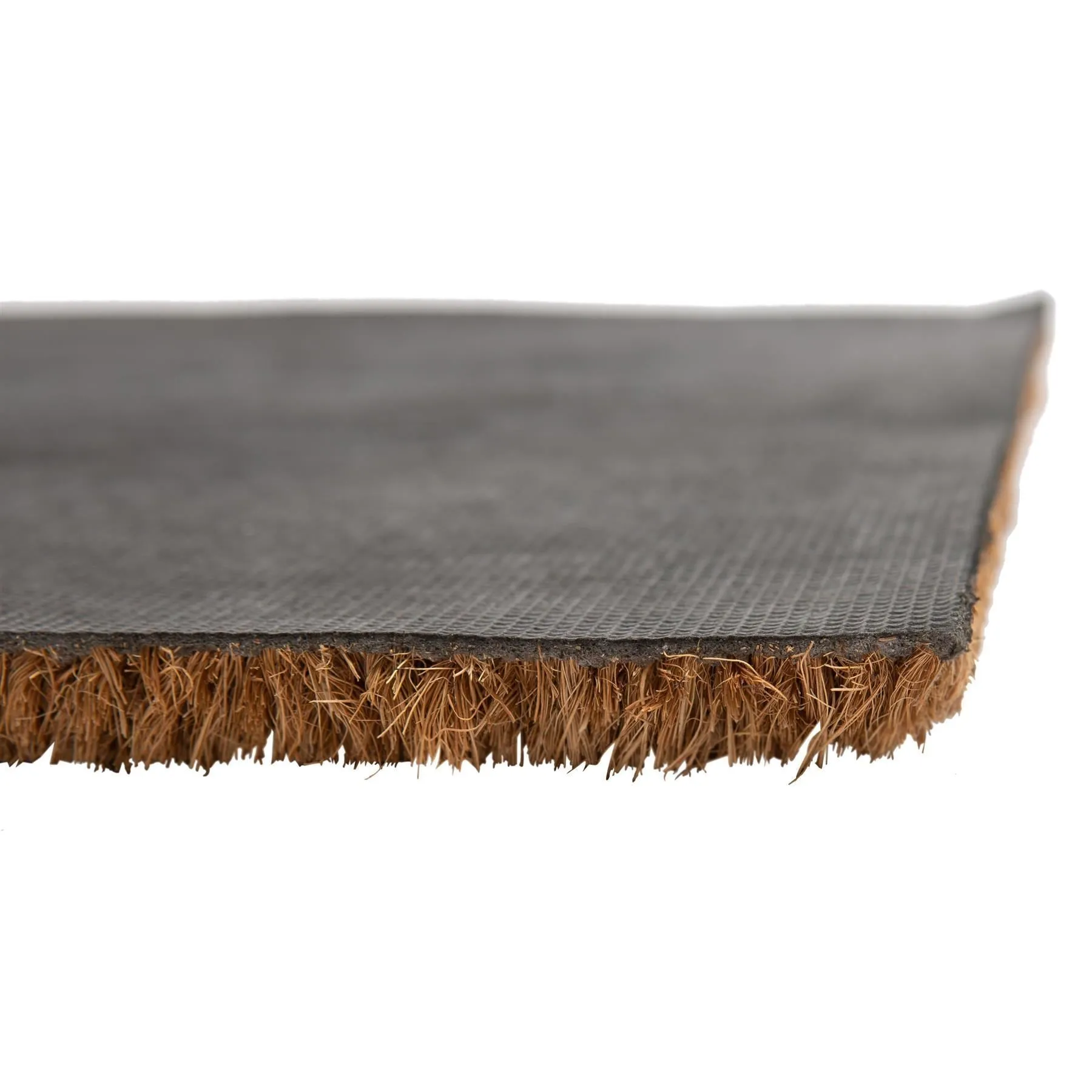 120cm x 40cm Grey Border Coir Double Door Mat - By Nicola Spring