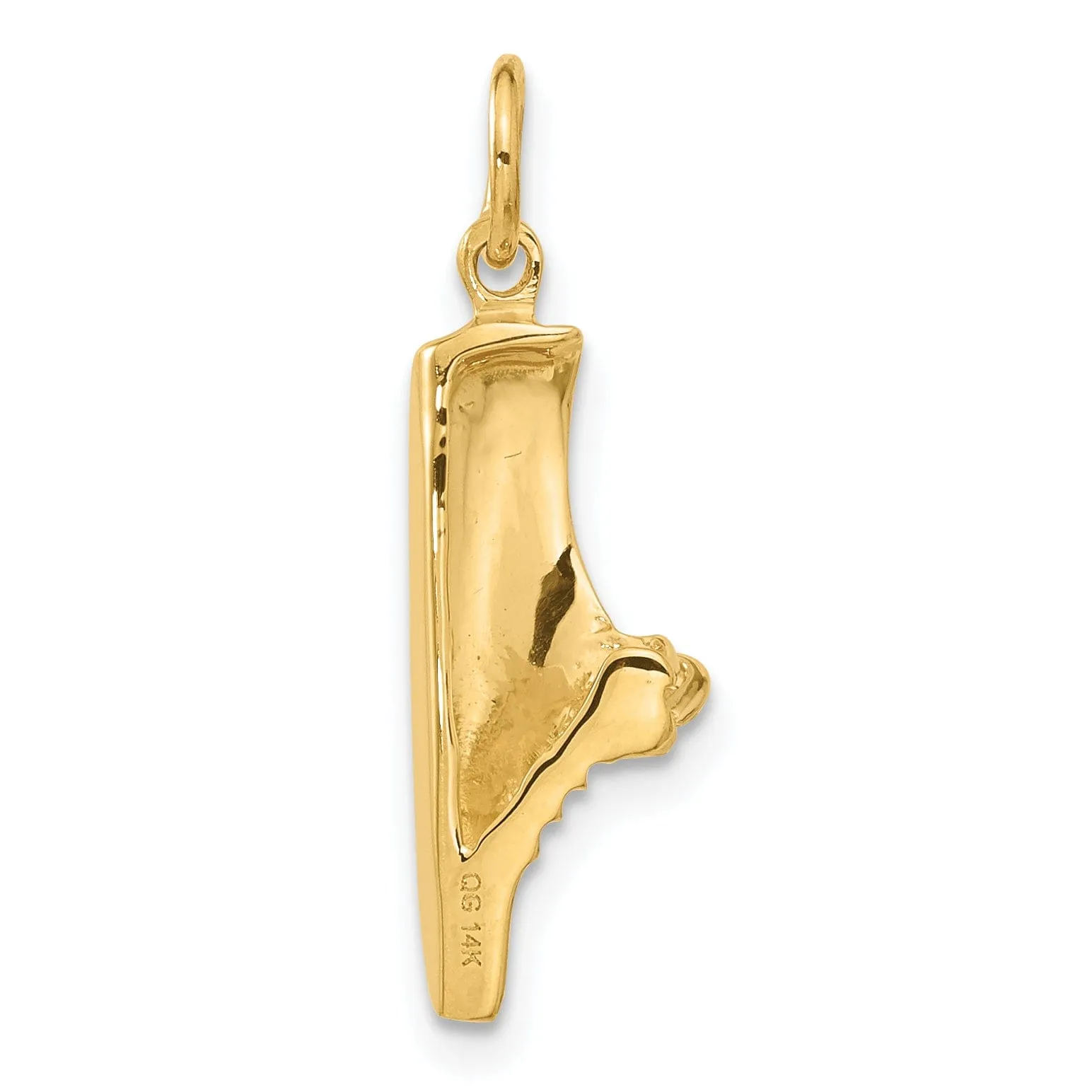 14K Yellow Gold Polished Jogging Shoe Charm Pendant