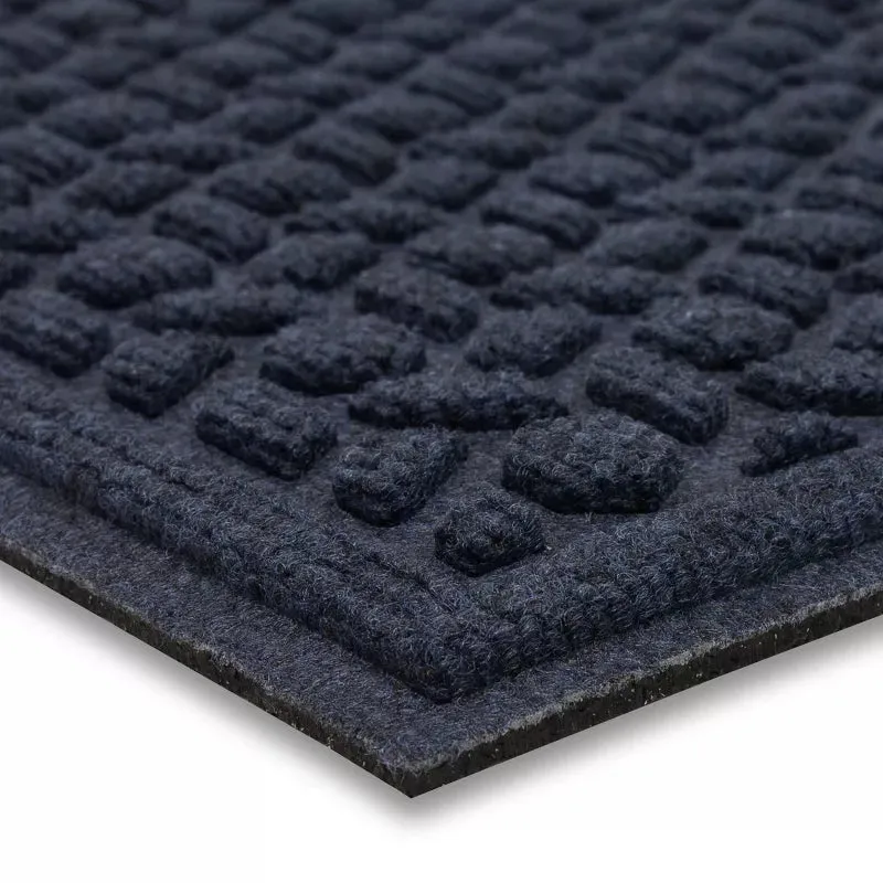 1'6"x2'6" Solid Tufted Doormat Navy - Mohawk