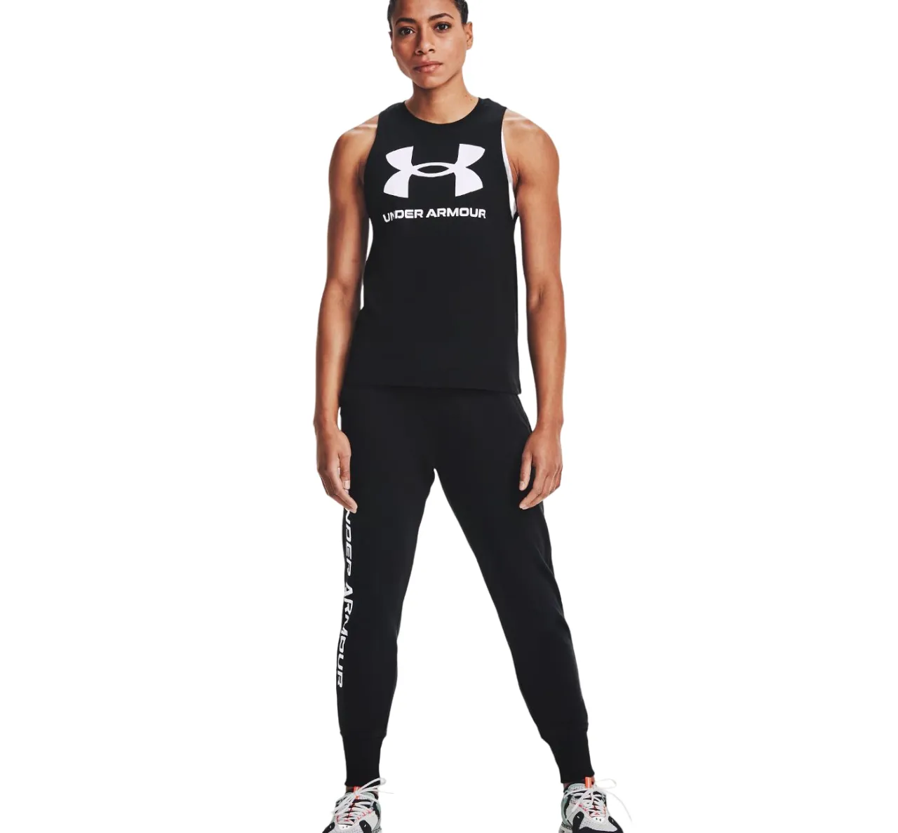 2 x Womens Under Armour Live Sport Style Tank Top Black Singlet