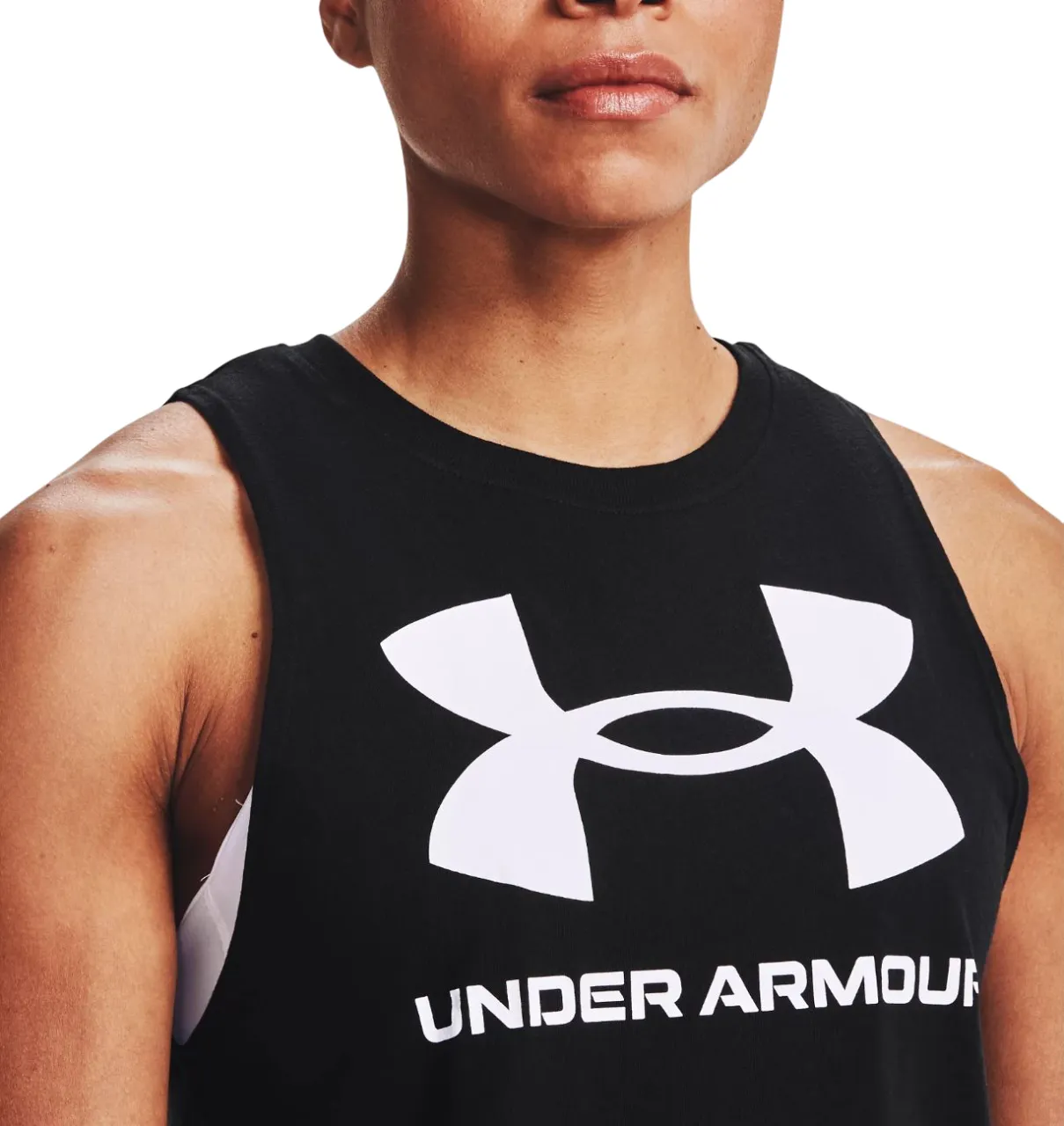 2 x Womens Under Armour Live Sport Style Tank Top Black Singlet