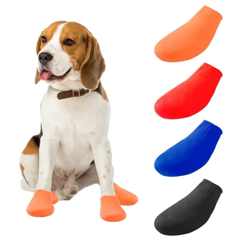 4 Pcs Outdoor Waterproof Dog Shoes