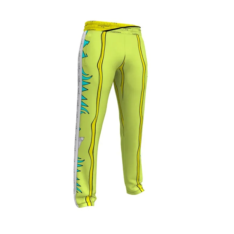 #428 cnl men’s tracksuit trousers lime/gun print