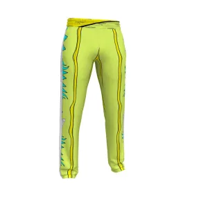 #428 cnl men’s tracksuit trousers lime/gun print