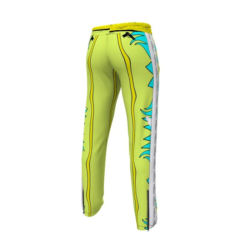 #428 cnl men’s tracksuit trousers lime/gun print