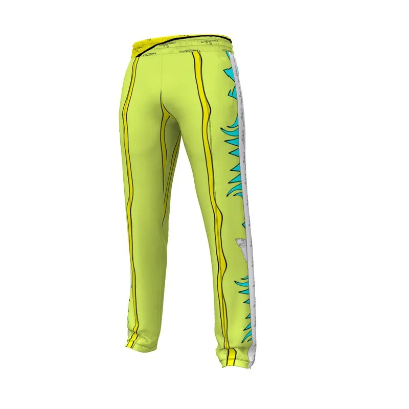 #428 cnl men’s tracksuit trousers lime/gun print