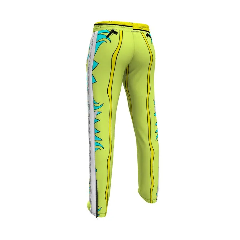 #428 cnl men’s tracksuit trousers lime/gun print