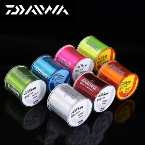 500m Super Strong Daiwa Justron Nylon Fishing Line 2LB - 40LB 7 Colors Japan Monofilament Main Line For Carp & Match Fishing