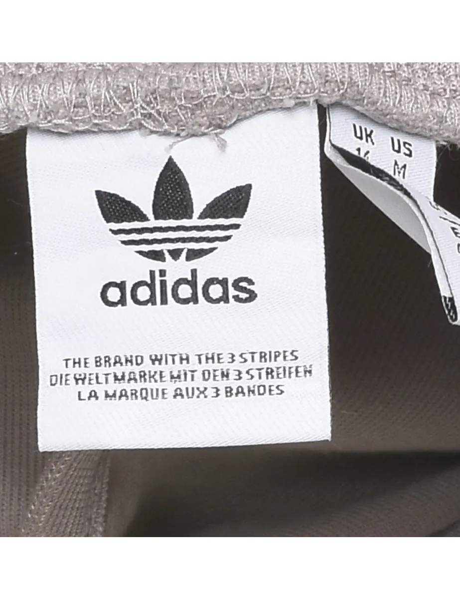 Adidas Black & Beige Three-Stripe Jogging Bottoms - W28 L28