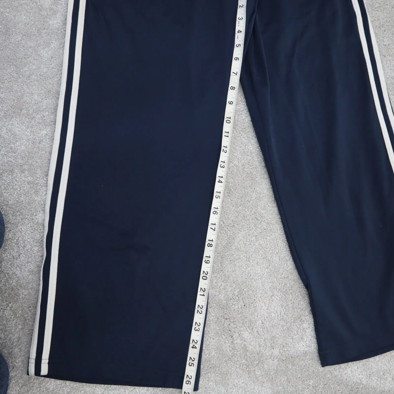 Adidas Logo Track Pants Youth Boys Medium Navy Blue Activewear Jogging Pants