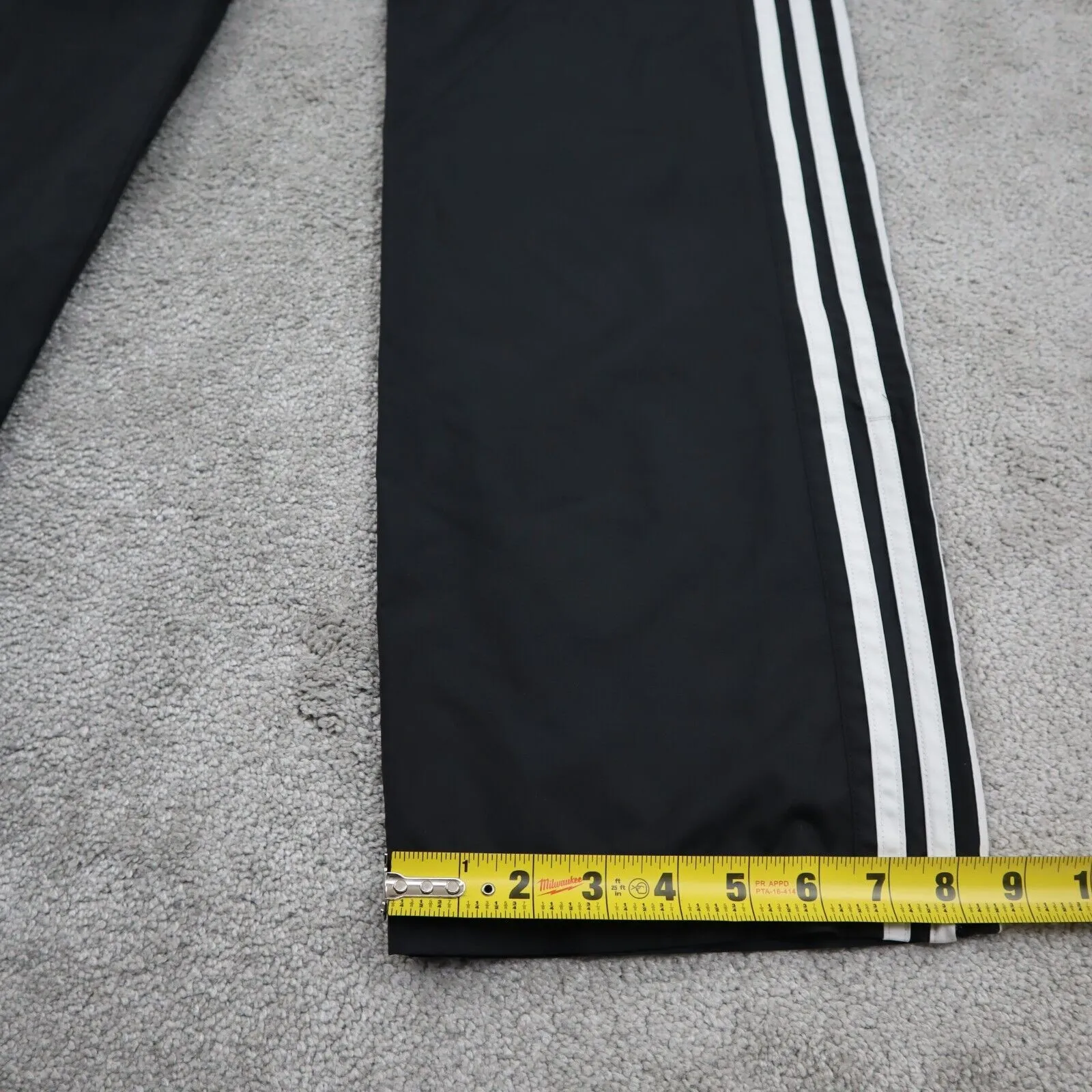 Adidas Men Casual Track Pant Running Jogging Elastic Waist 3 Stripe Black Size S