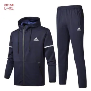 Adidas Unsex Tracksuit Jogging Set Suit Navyblue Hoodie