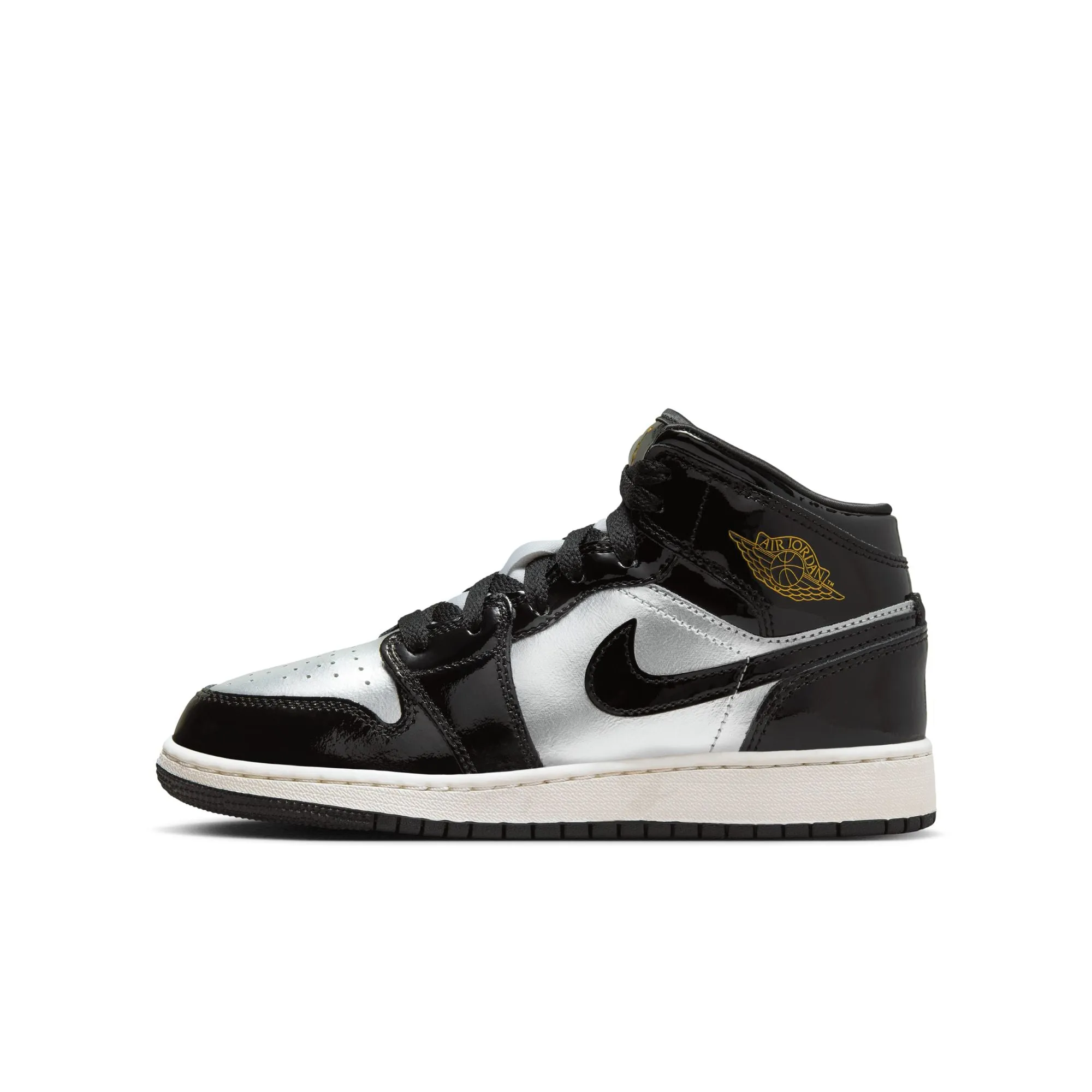 Air Jordan 1 Mid SE (GS) 'Black/Metallic Gold'