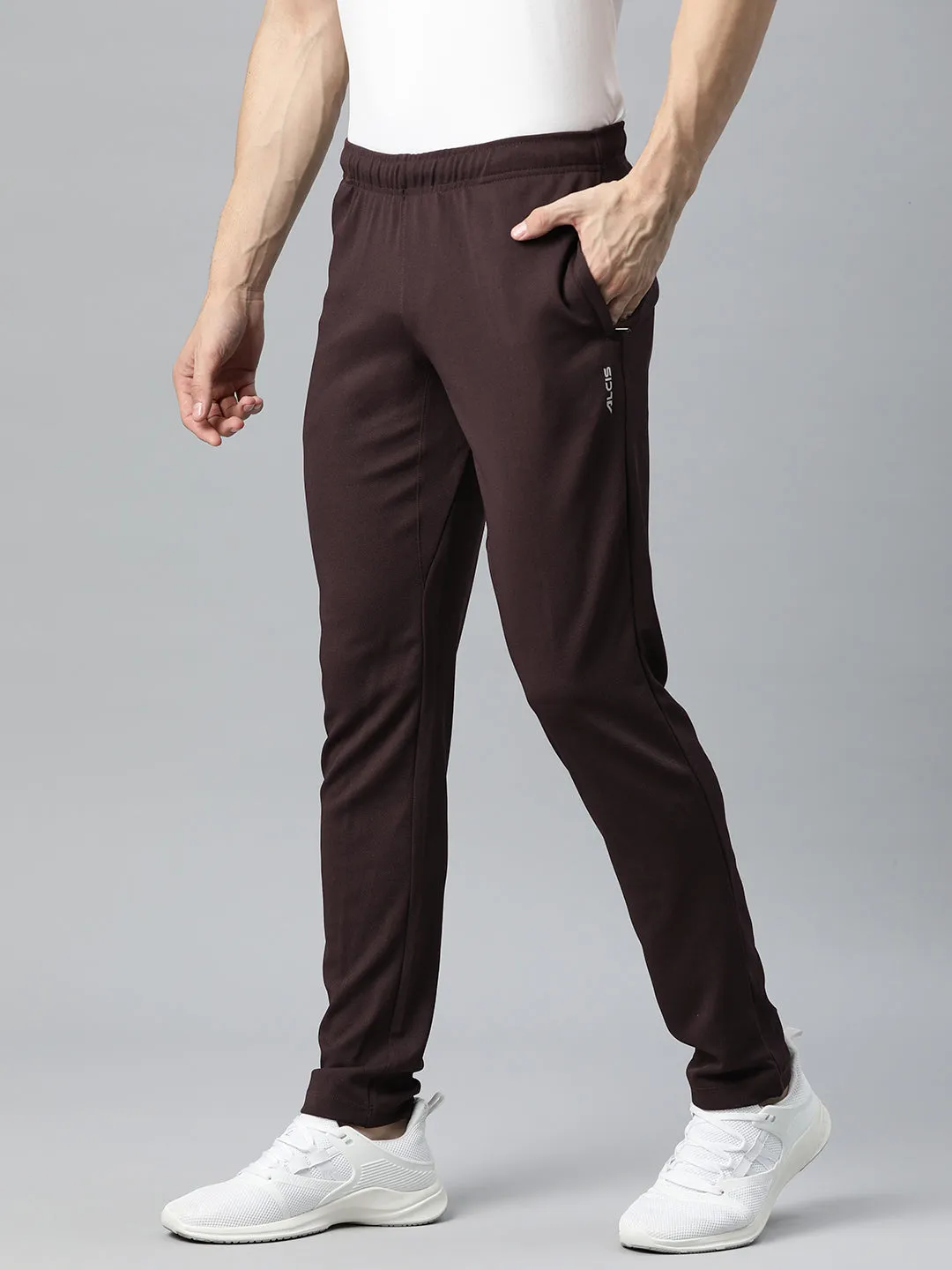 Alcis Men Solid Slim Fit Sports Track Pants