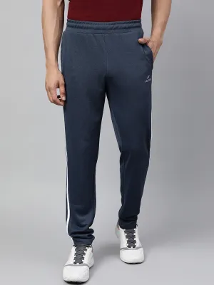 Alcis Men's Dark Blue Anti-Static Slim-Fit Training Track Pants