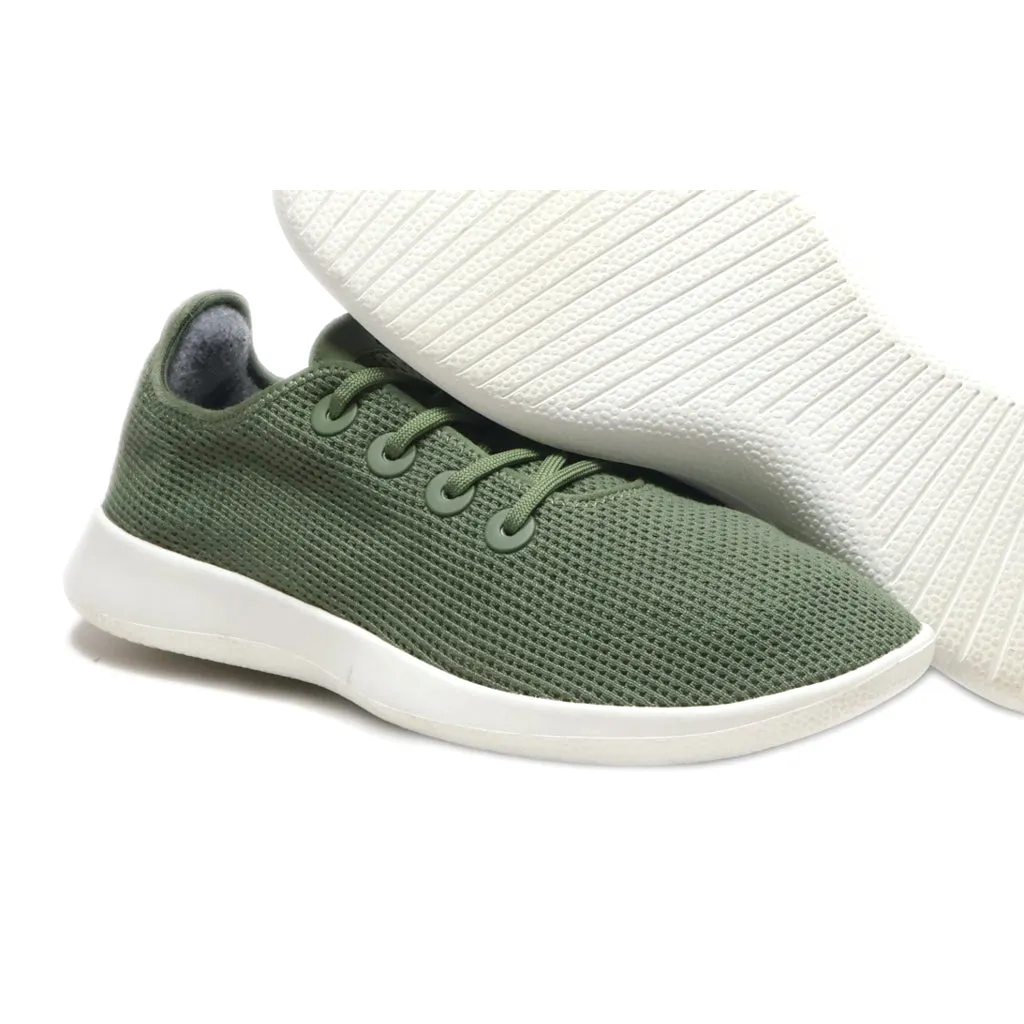 Allbirds Tree Runners Sport Shoes Fabric Green Colour For Men