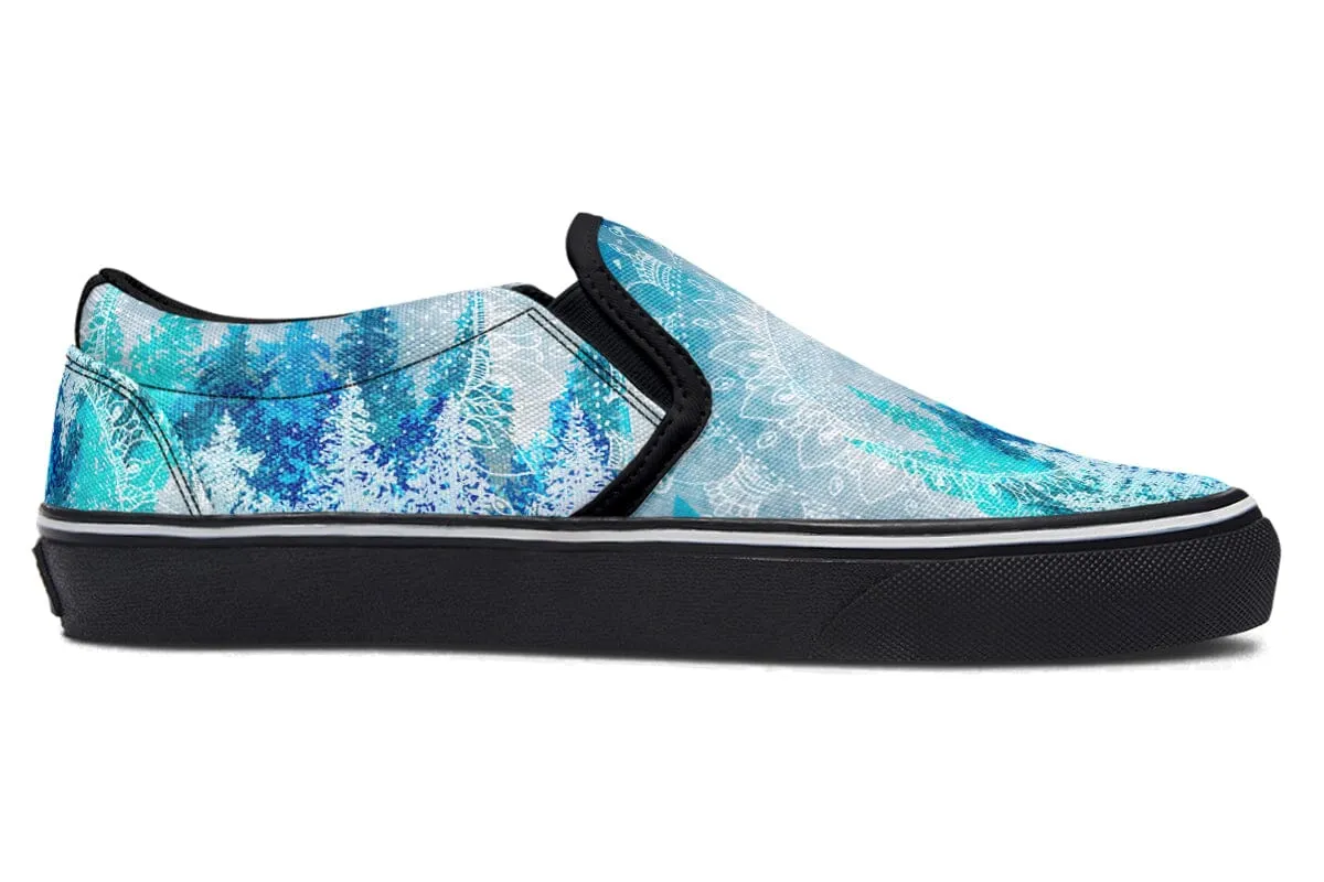 Among the Pines Mandala Slip on Shoes