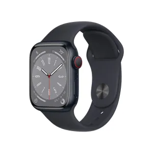 Apple Watch Series 8 GPS   Cellular 41mm Midnight Aluminum Case with Midnight Sport Band - Regular