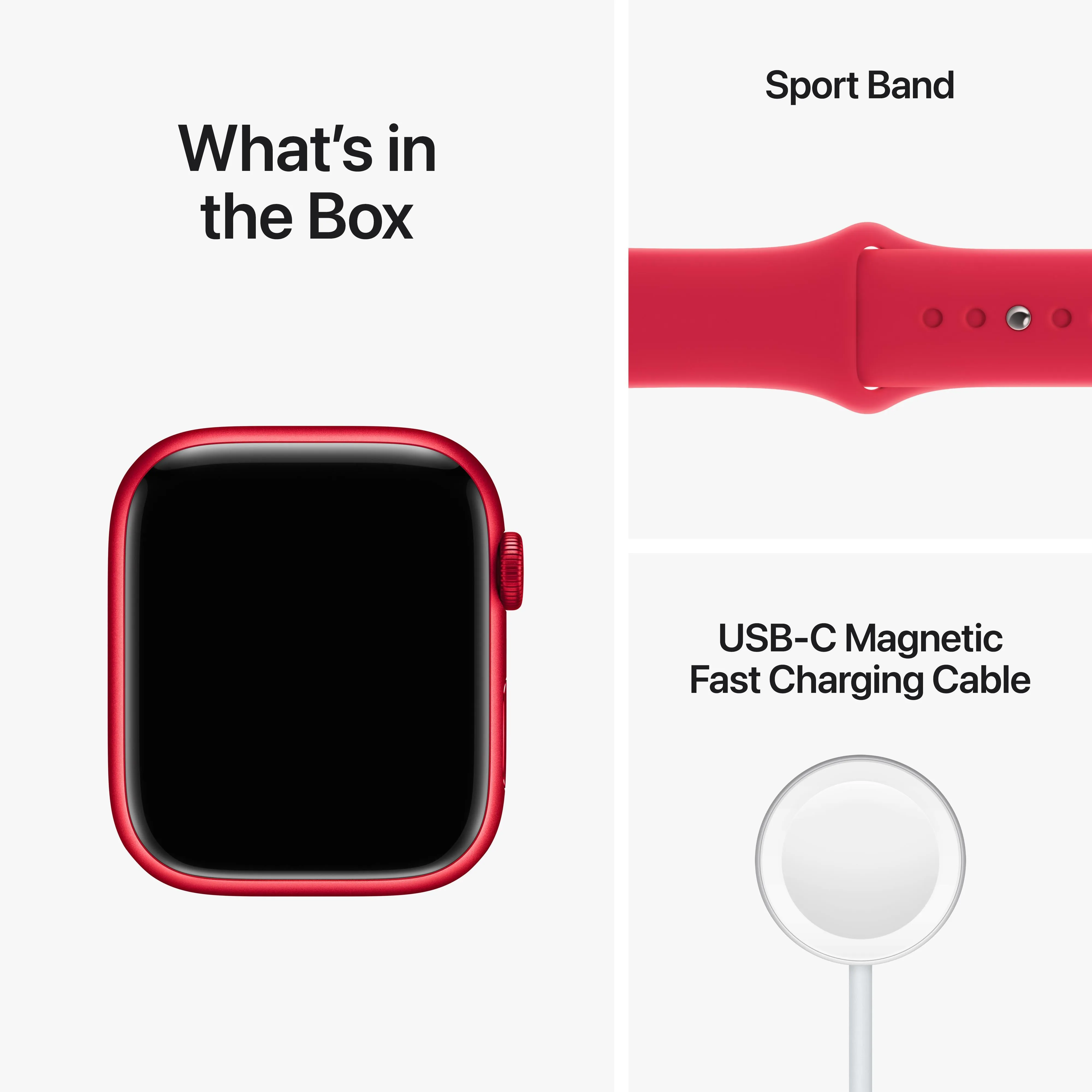 Apple Watch Series 8 GPS   Cellular 45mm (PRODUCT)RED Aluminum Case with (PRODUCT)RED Sport Band - Regular