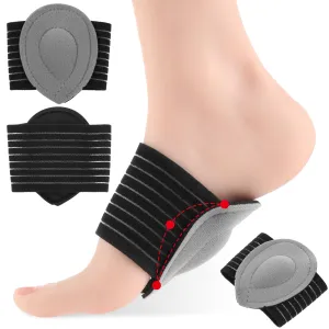 Arch Support, 2 Piece Metatarsal Support Adjustable Plantar Fasciitis Bandage Metatarsal Support for Men and Women to Relieve Plantar Fasciitis and Arch Pain