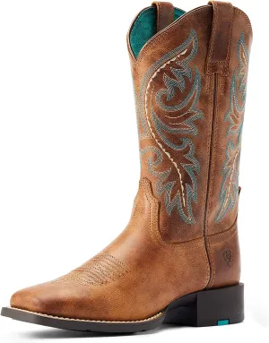 Ariat Women's Round Up Back Zip Western Boot, Desert Sand