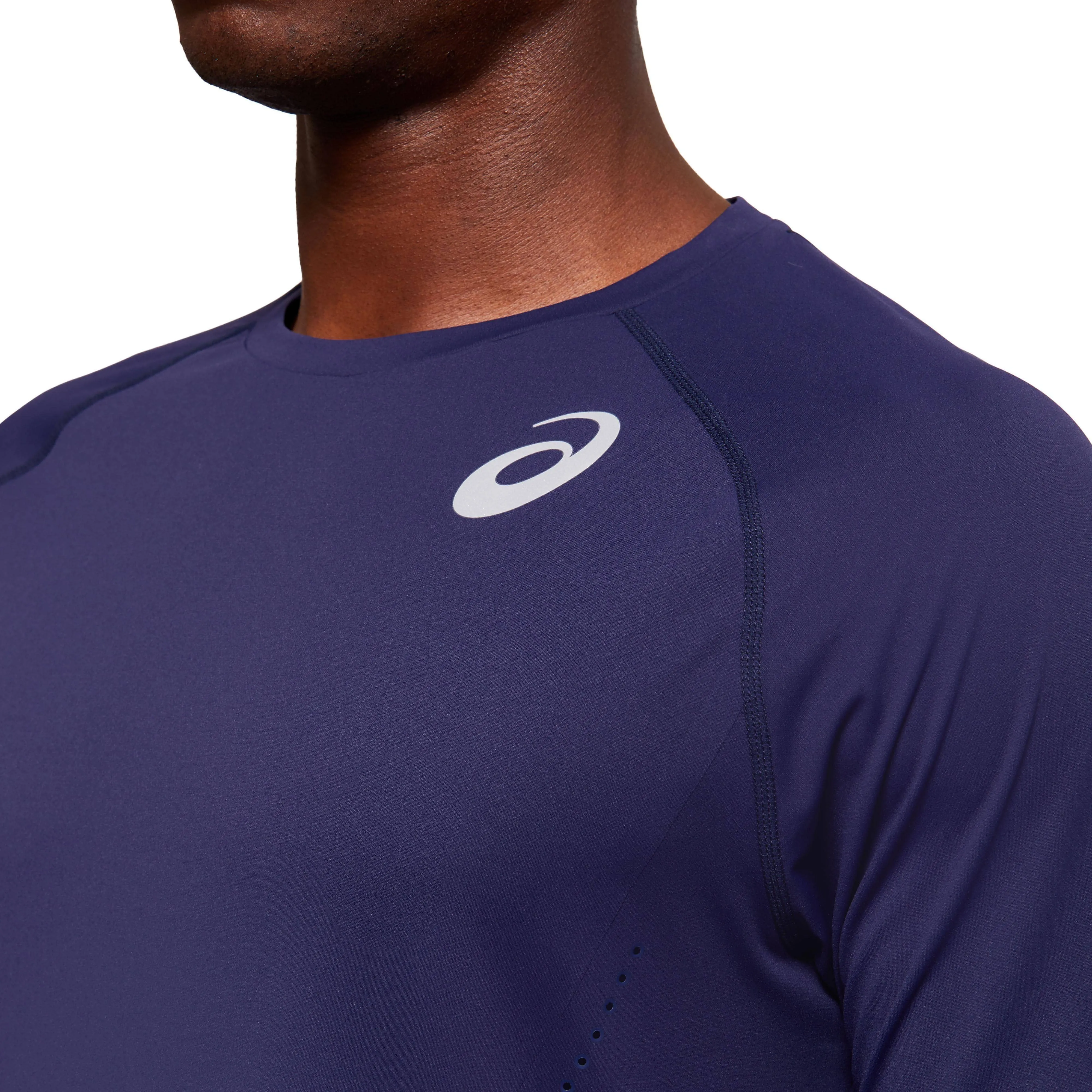 Asics M Knit Short Sleeve Mens Running Top - Navy