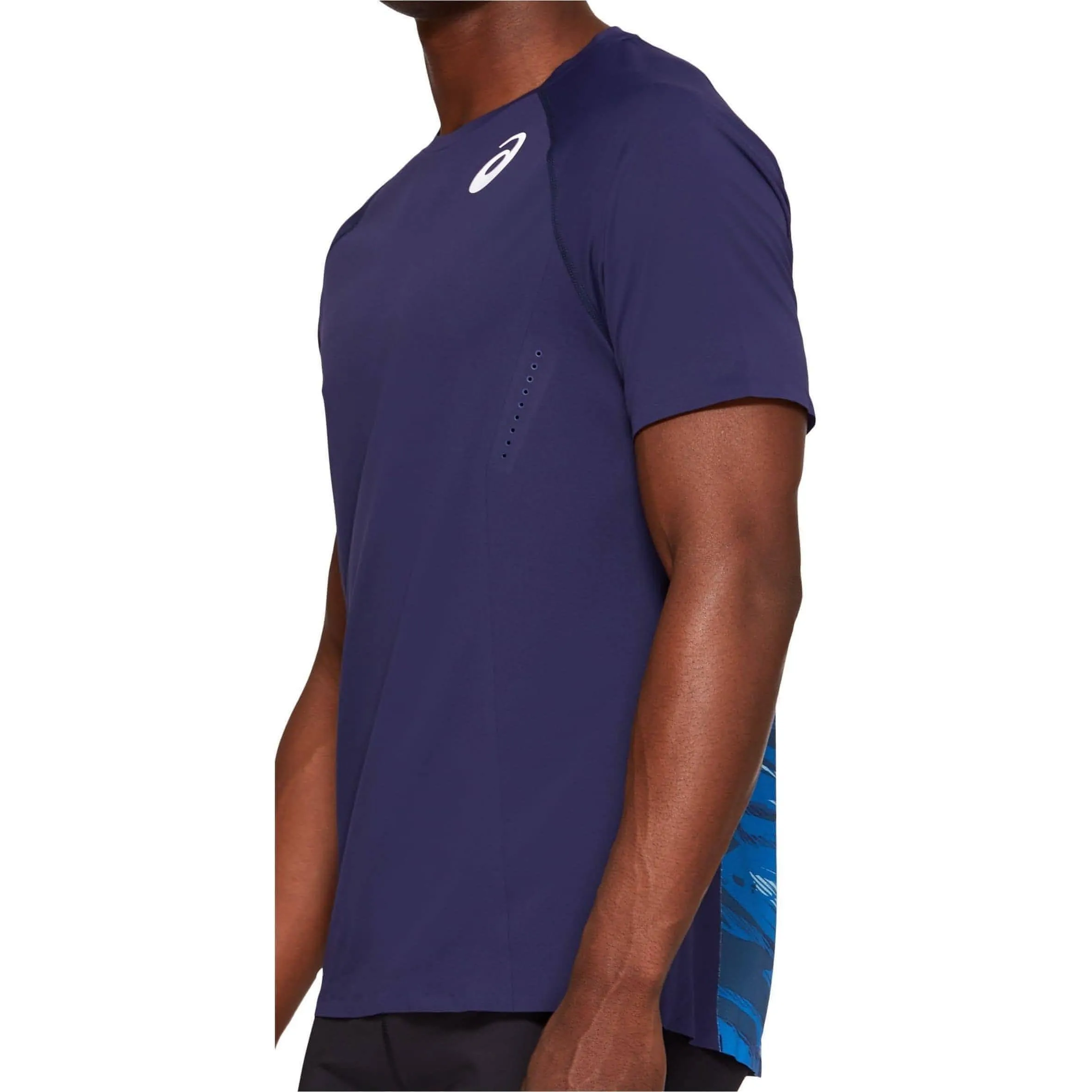 Asics M Knit Short Sleeve Mens Running Top - Navy