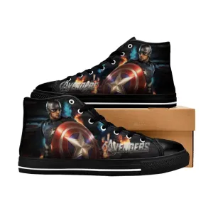 Avengers Captain America Endgame Shoes High Top Sneakers for Kids and Adults