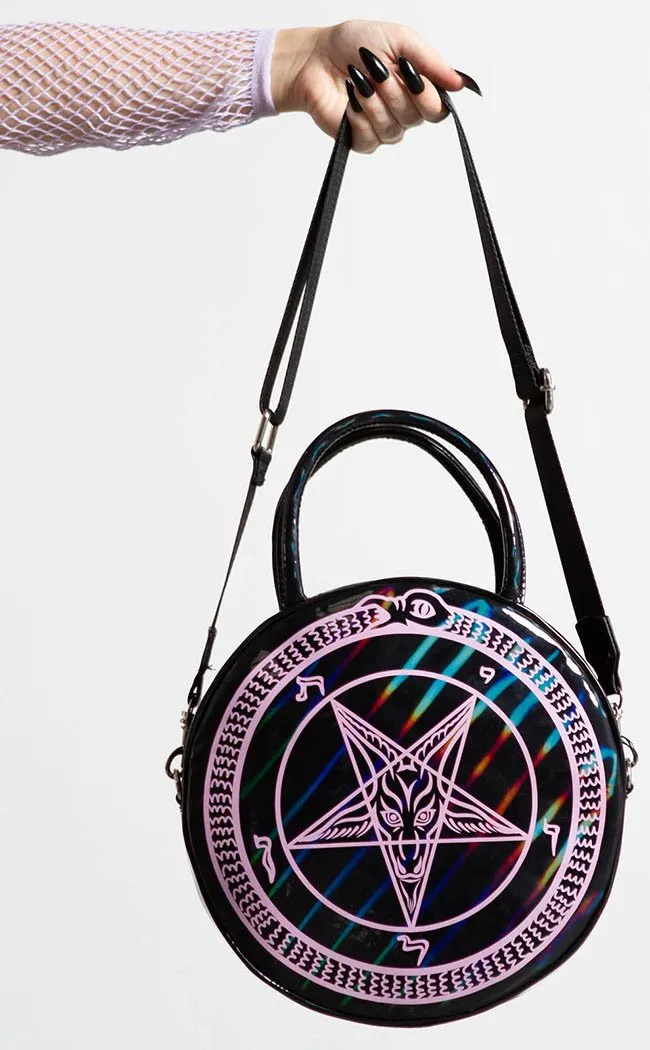 Baby Baphomet Handbag | Holographic Black