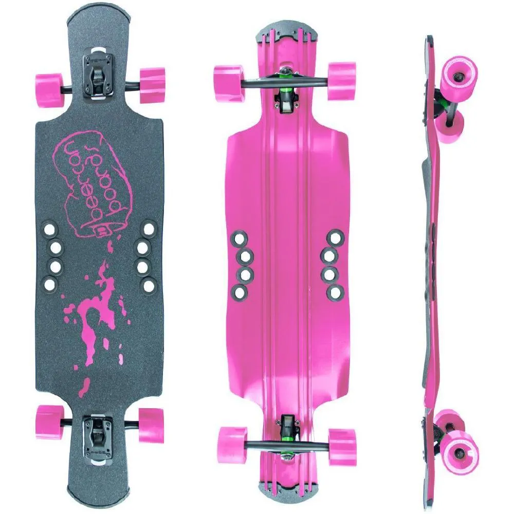 Beercan Pink 40" Kegger Drop Through Longboard