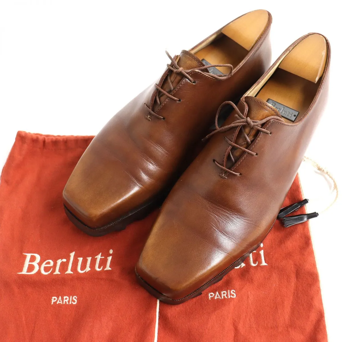 Berluti Olga Ultima Leather Dress Shoes Brown 9.5