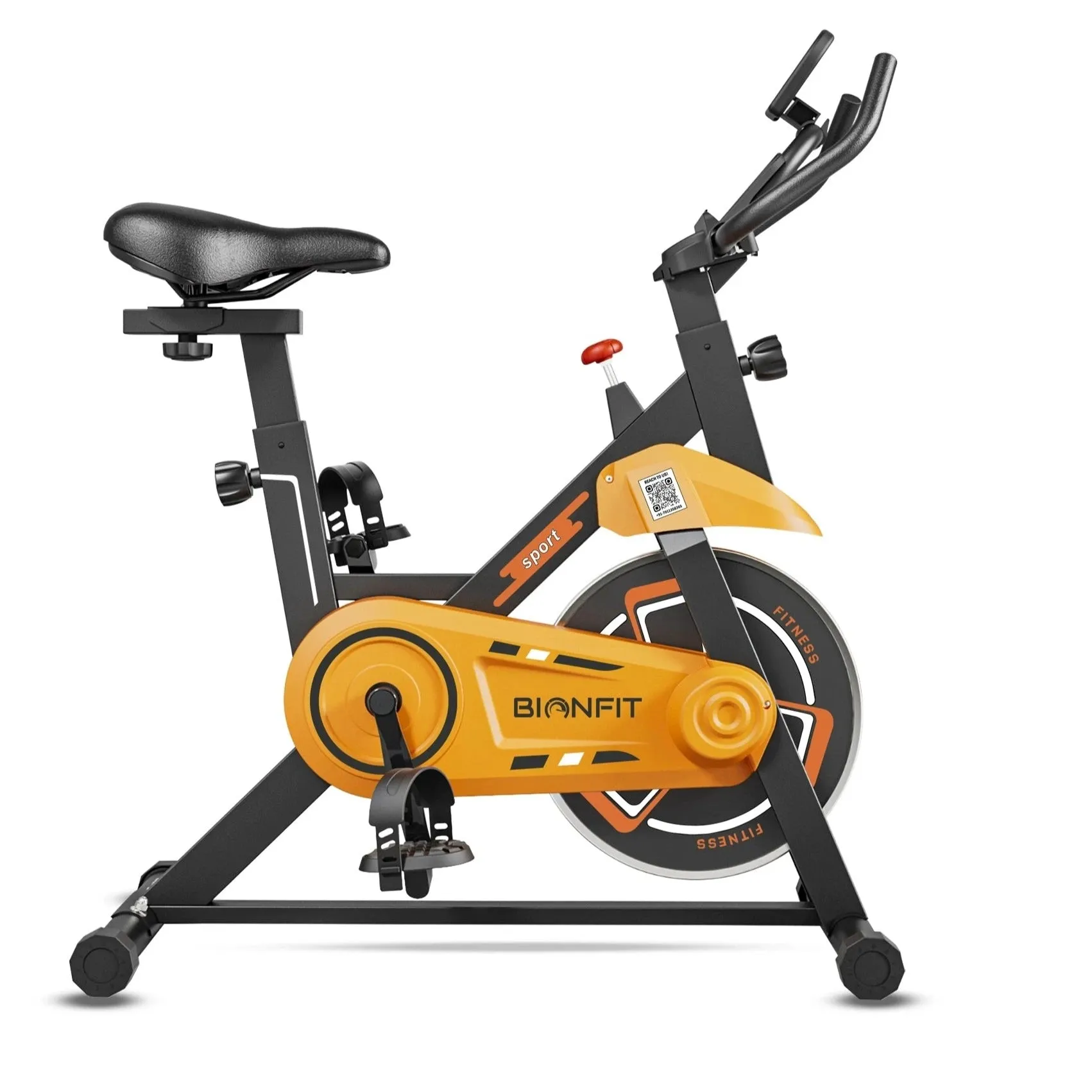 BIONFIT Cardio X Spin Exercise Home Gym Cycle, 6 Kg Metal Flywheel, Weight Support 100kg Spinner Exercise Bike