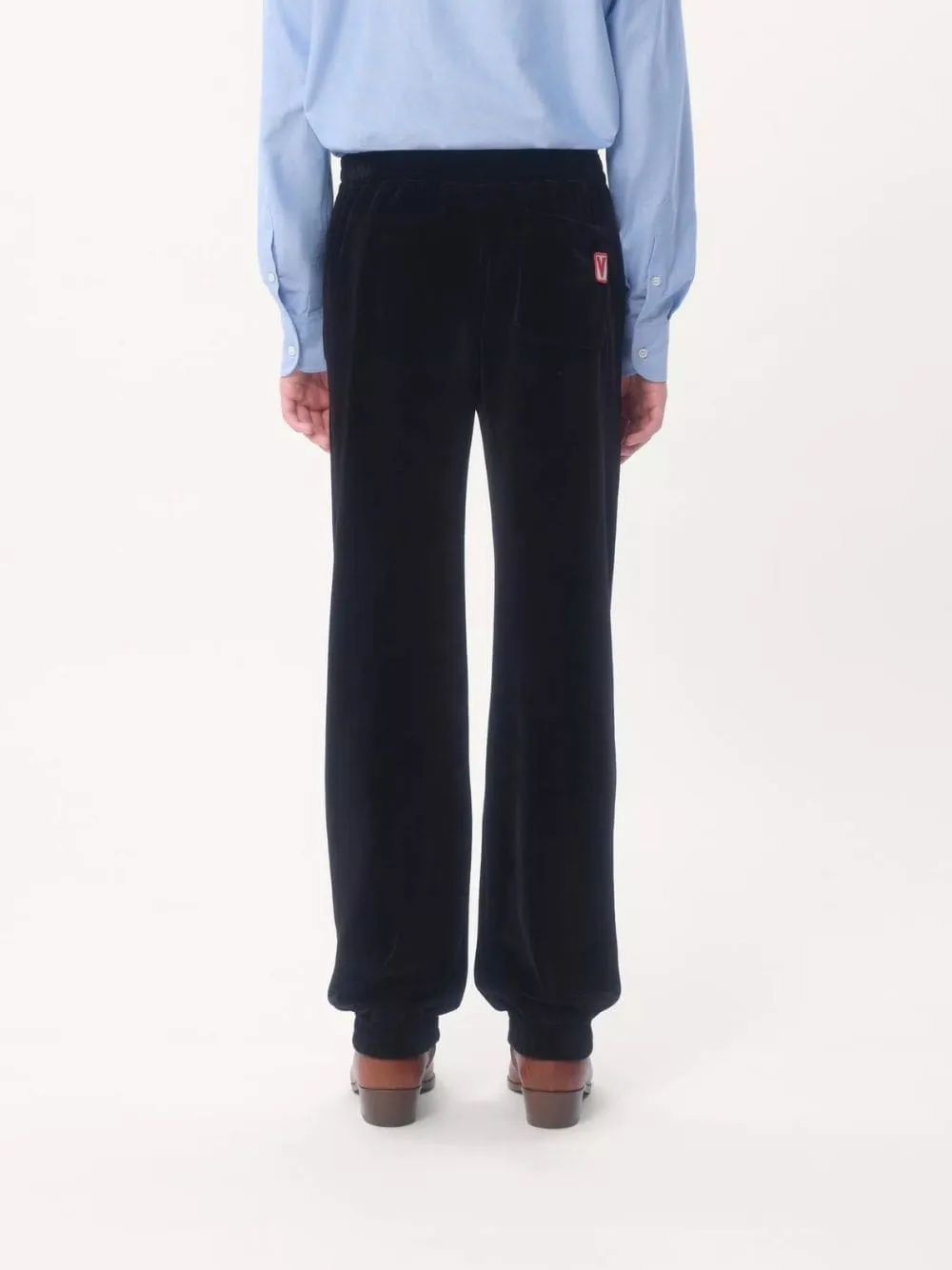 Black Chenille Jogging Trousers