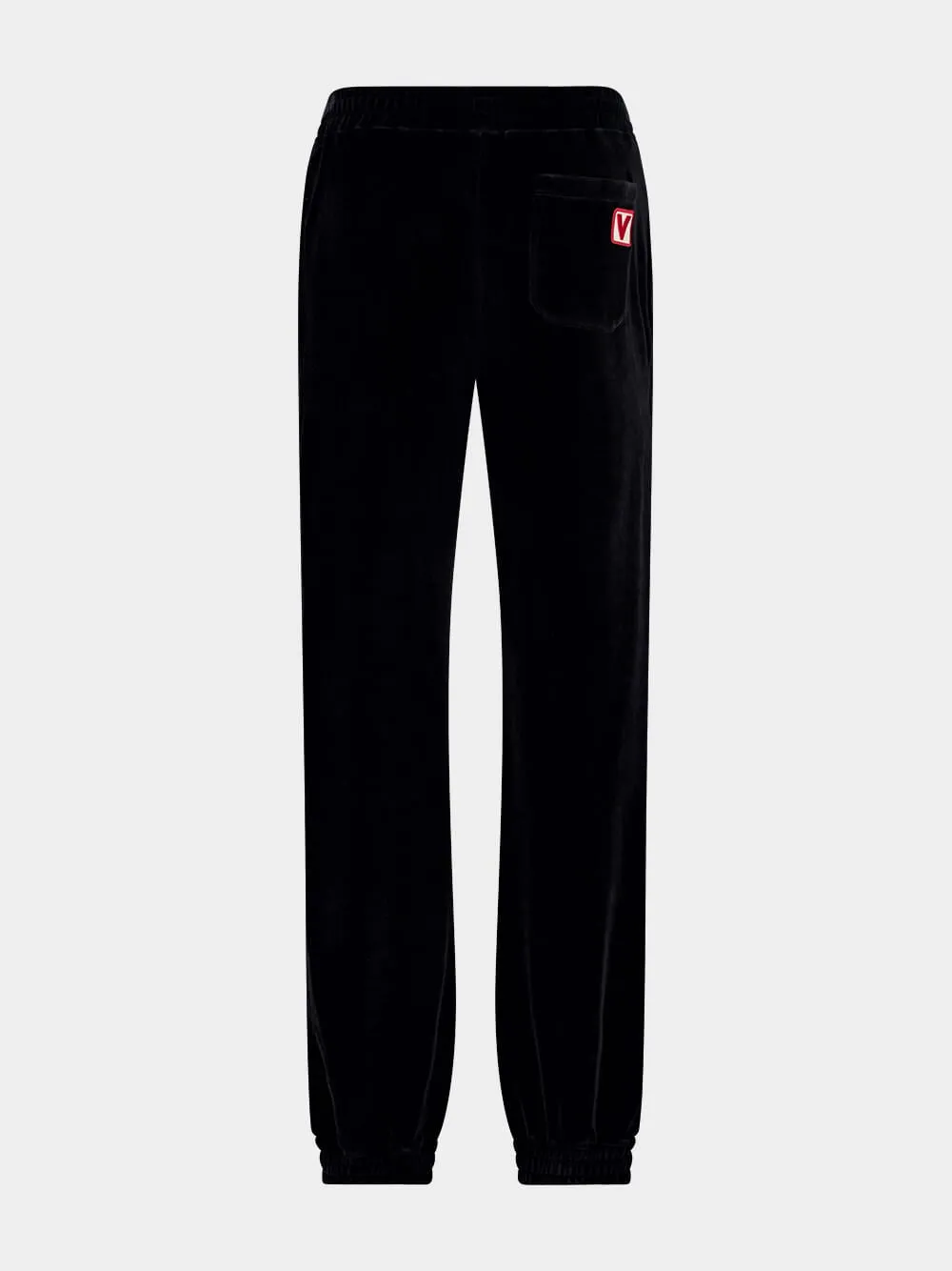 Black Chenille Jogging Trousers