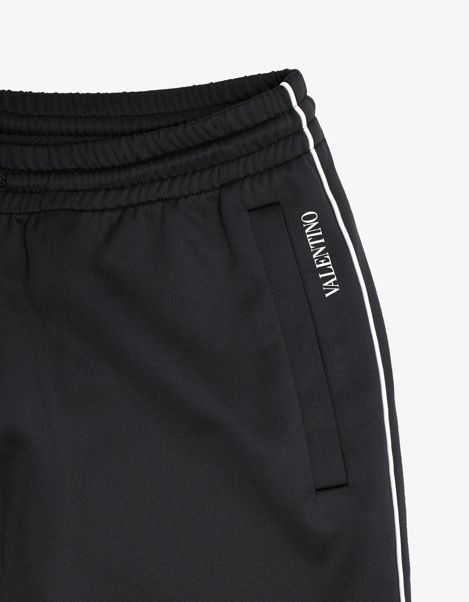 Black Nylon Blend Logo Sweat Pants