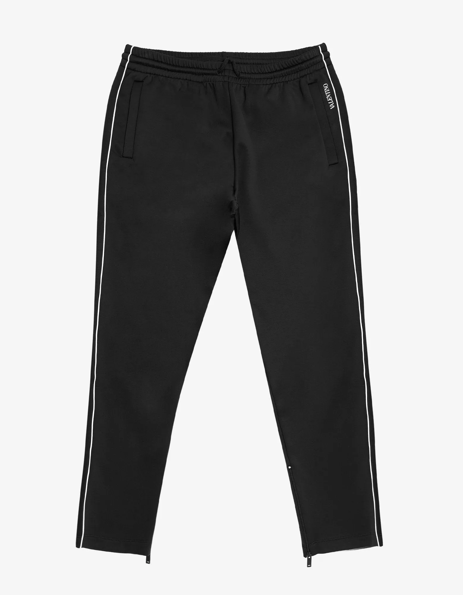 Black Nylon Blend Logo Sweat Pants