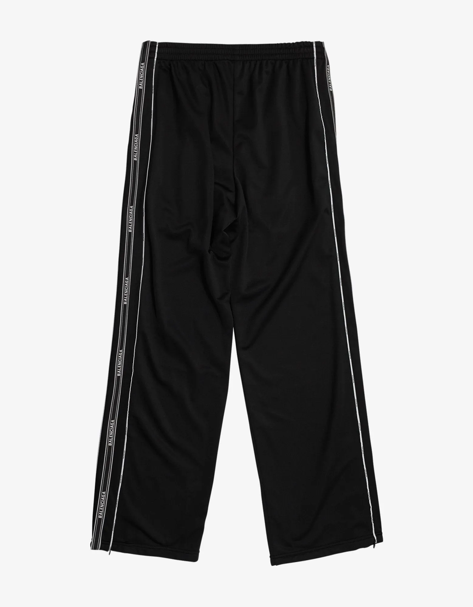 Black Stripe Logo Sweat Pants