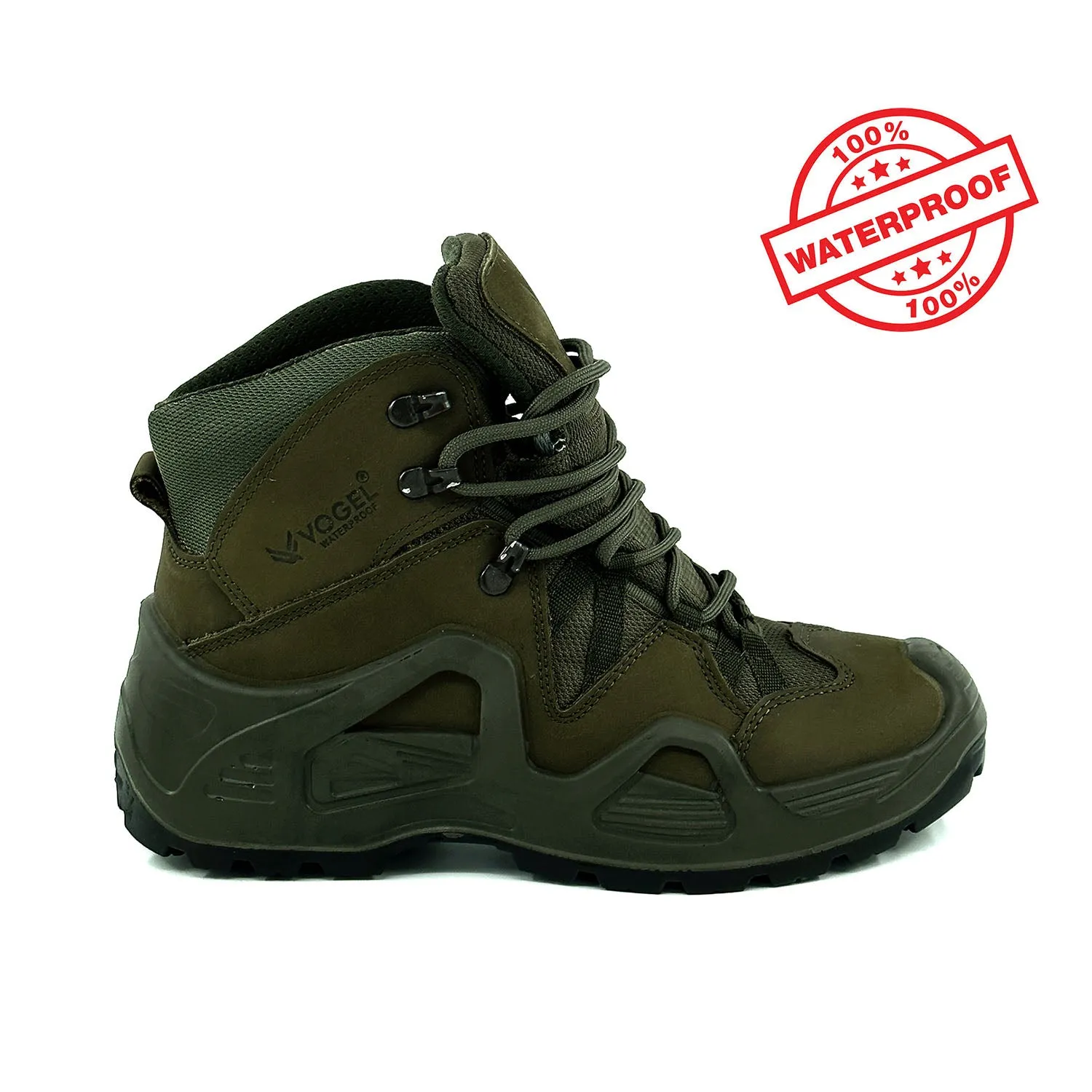 Black Tactical Military Zipperless Waterproof Boots (CRW2)