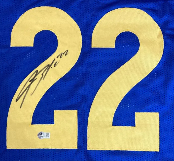 Blake Corum Los Angeles Signed Blue Football Jersey BAS