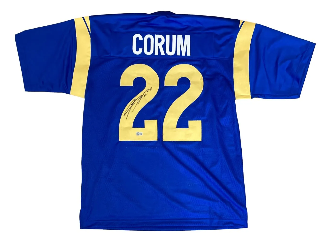 Blake Corum Los Angeles Signed Blue Football Jersey BAS