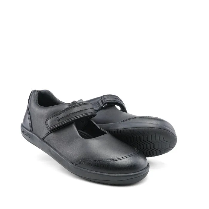 Bobux Kid  Black School Leather Shoe Quest Mary Jane