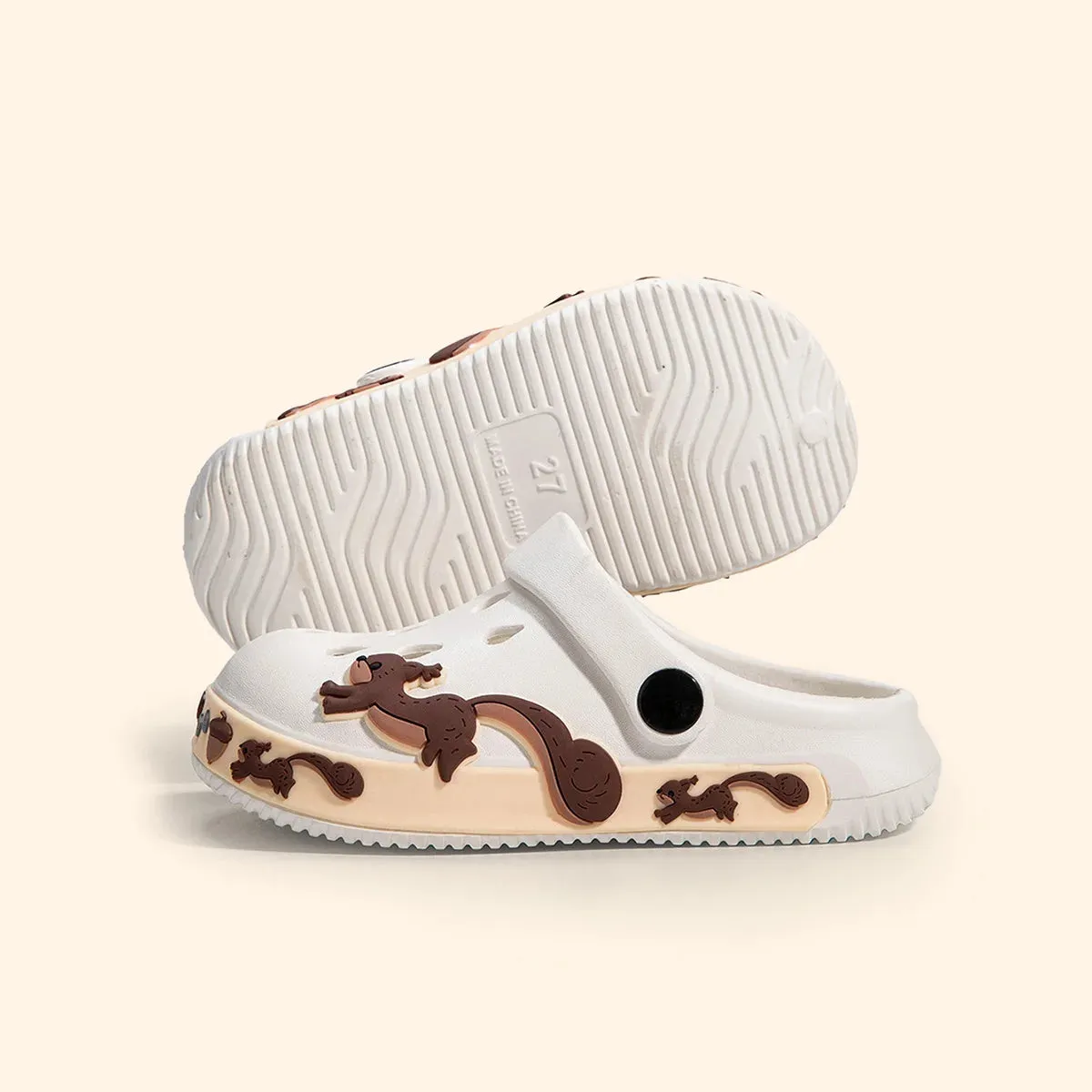 Boys and Girls Summer New Fashion Comfortable Leisure Home Outdoor Beach Squirrel Hole Shoes