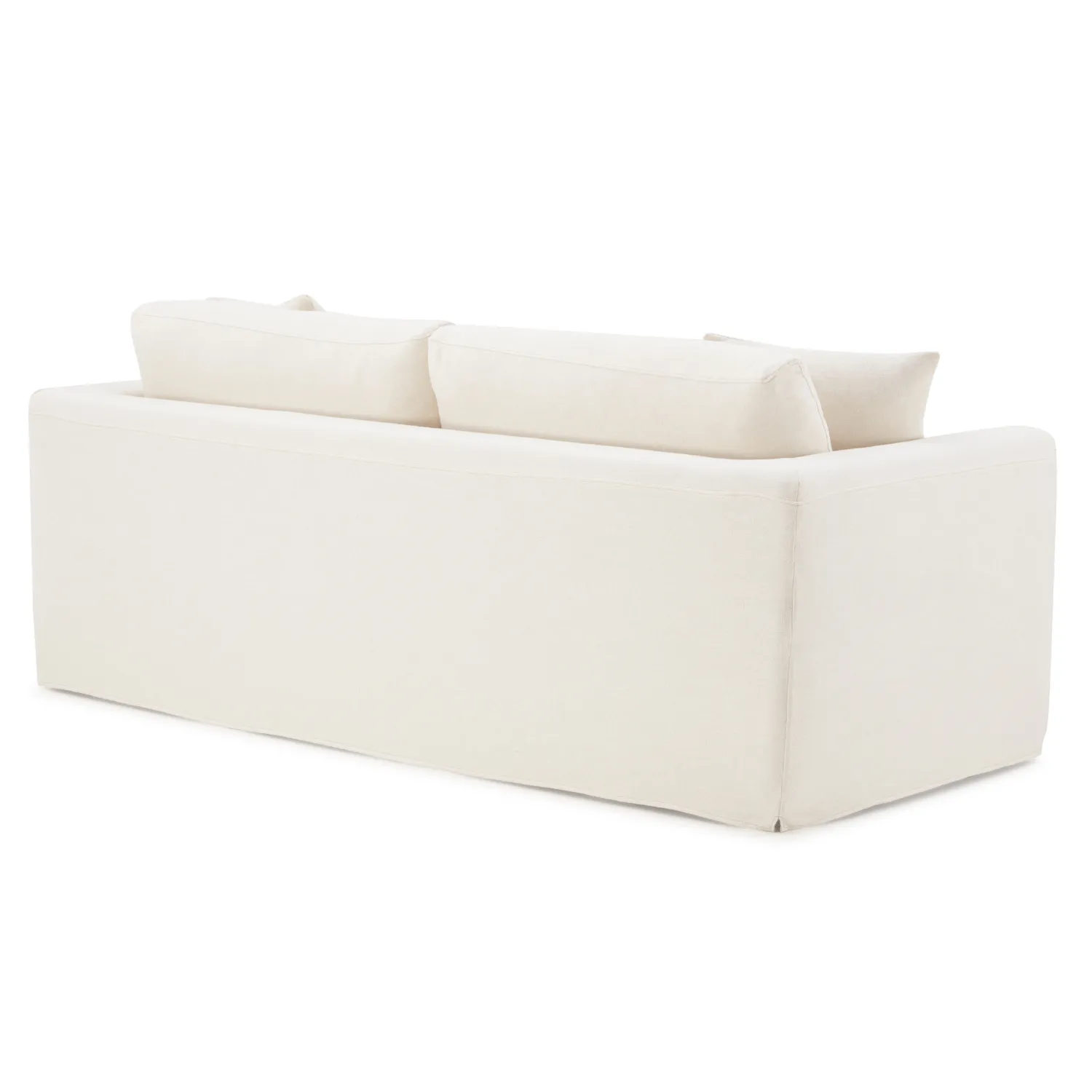 Bungalow 84" Cream Linen Slipcover Sofa