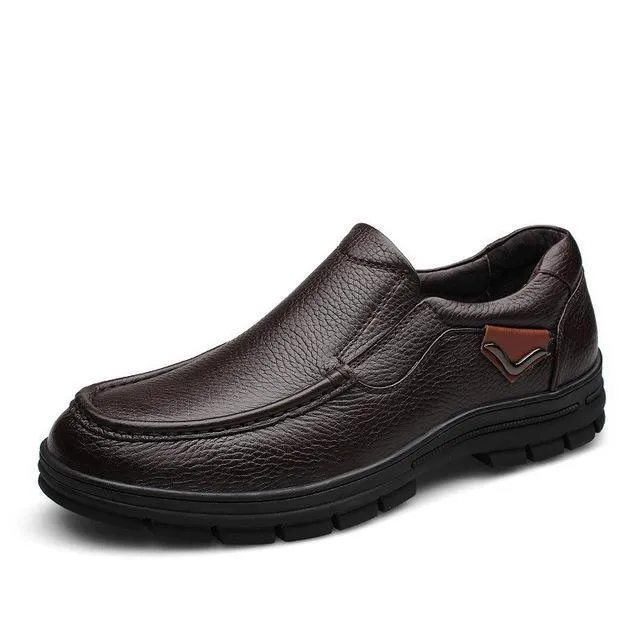 Business Moccasin Slip On Genuine Leather Shoes