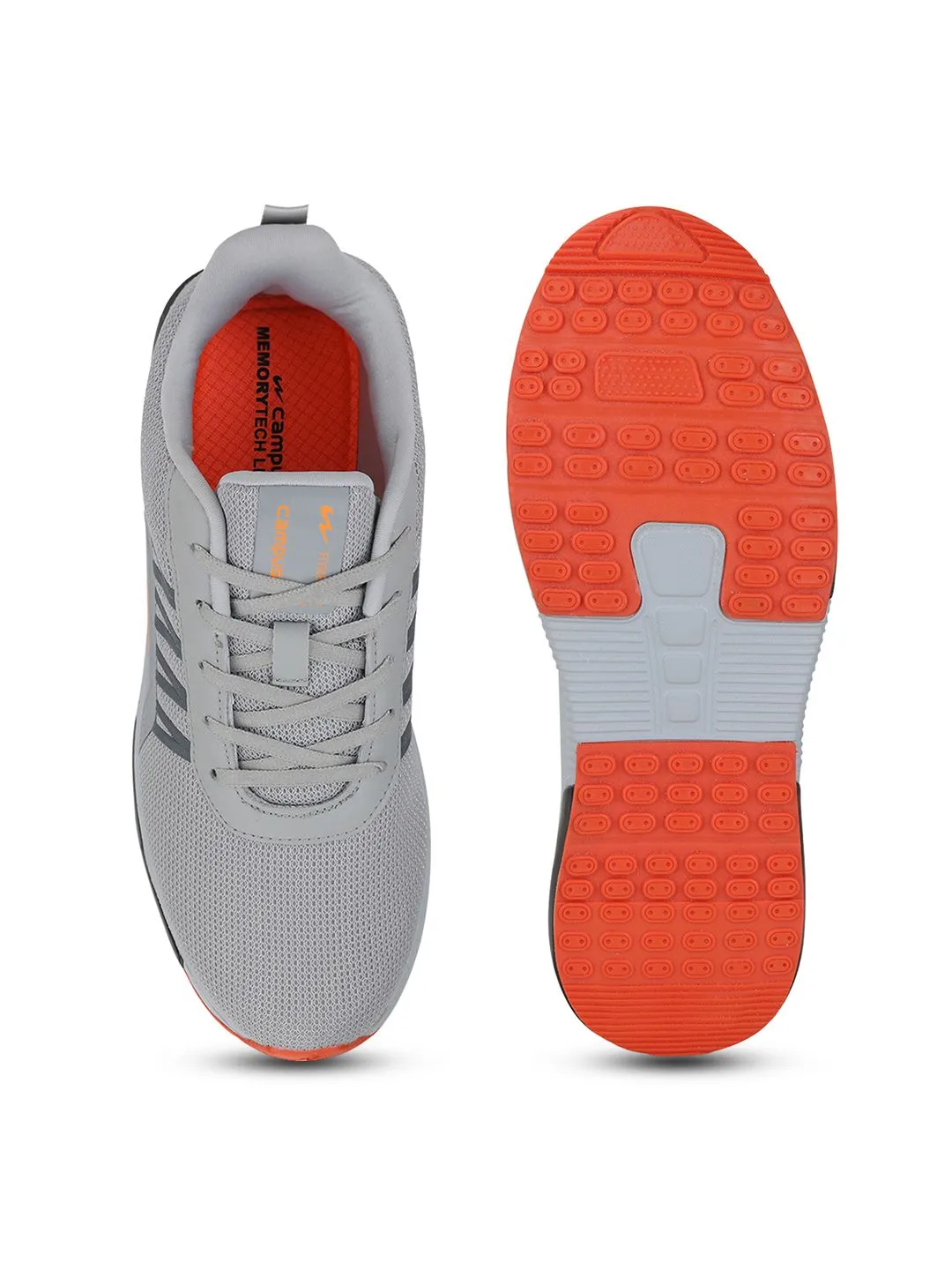 Campus Men Grey Mesh Running Shoes