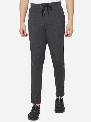 Charcoal Grey Solid Regular Fit Track Pant | Greenfibre