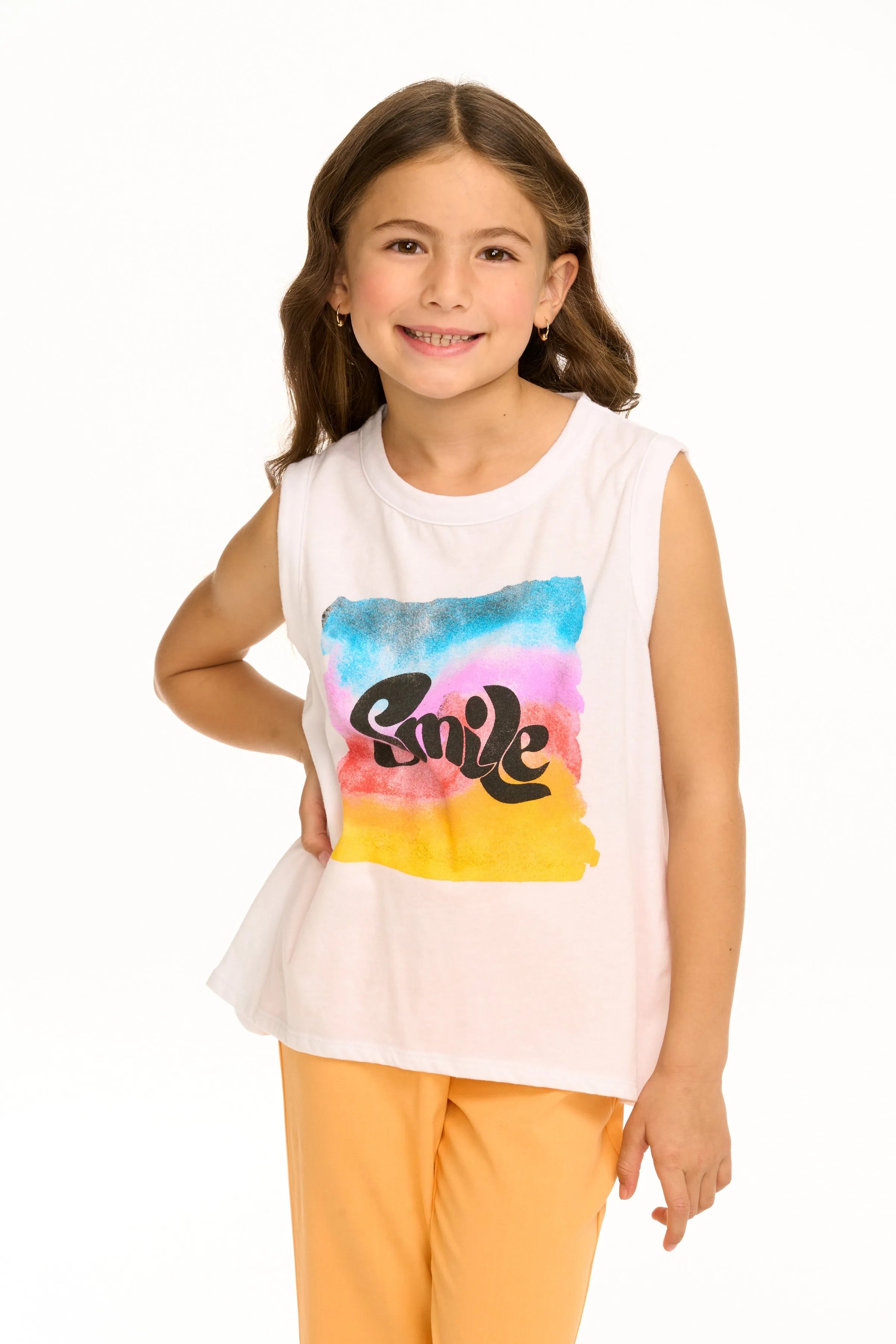 Chaser Rainbow Smile Flouncy Tank