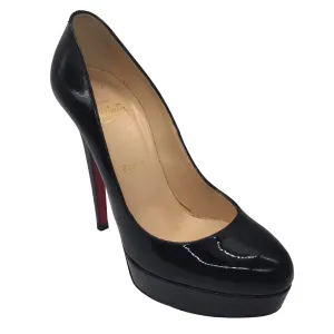 Christian Louboutin Black Patent Leather Platform Stiletto Pumps