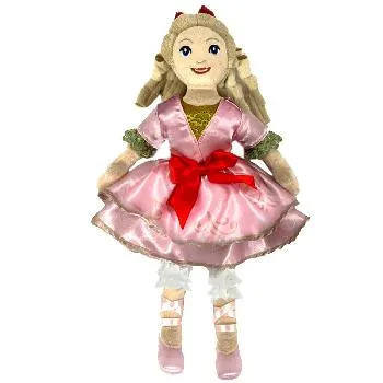 Clara Plush Doll in Soft Pink Satin Dress