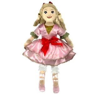 Clara Plush Doll in Soft Pink Satin Dress